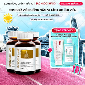 Combo 3 Hộp Sắc Ngọc Khang Vi tảo lục làm mờ sạm nám hiệu quả