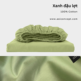 Ga Giường Cotton Satin 2m2 x 2m Nhiều Màu bo chun Cao Cấp À Ơi Concept không xù lông trơn mượt thoáng mát Home Bedding