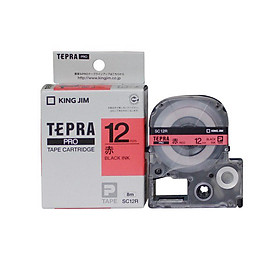 Mua Băng mực in nhãn Tepra cỡ 12mm dùng cho máy TEPRA PRO KING JIM SR-R170V / SR530 / SR970 / SR5900P - HÀNG CHÍNH HÃNG