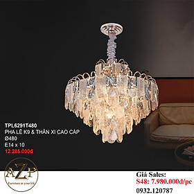 ĐÈN THẢ TRẦN PHA LÊ / ĐÈN THÔNG TẦNG TRANG TRÍ PHÒNG KHÁCH / PHÒNG NGỦ / CẦU THANG / KHÔNG GIAN SANG TRỌNG AZP-6291 phong cách đương đại, hàng nhập khẩu AZP