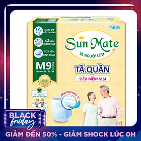 Tã Quần Người Lớn Sunmate Mềm Mại M9 (9 Miếng)
