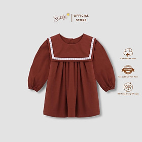 Đầm Bé Gái/ Váy Bé Gái Tay Dài Cổ Vuông Phong Cách Vintage Đáng Yêu - LALILA DRESS - DRC022 - SAOLA CLOTHING
