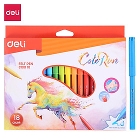 Bút màu nước 1.0mm Deli - 18/24 màu/hộp - EC10010/EC10020
