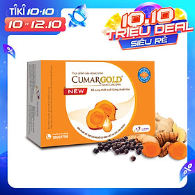 Viên nang mềm Nano curcumin Cumargold new 150 mg cùng gừng chuẩn hóa hỗ