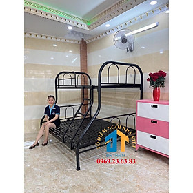 Mua Giường sắt hai tầng Đại Thành tầng trên 1m2 tầng dưới 1m4 màu Đen