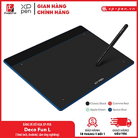 Bảng Vẽ Điện Tử XP-Pen Deco Fun L 10X6 inch Android Hỗ Trợ Cảm ứng Nghiêng kèm Bút Vẽ Không Sạc P01 - Hàng Chính Hãng