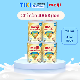 Combo 4 Lon sữa Meiji Infant Formula 800g (Cho trẻ từ 0-1 tuổi)