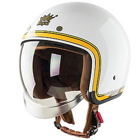 Mũ Bảo Hiểm Royal M139 Kính Âm Tem V10 Trắng