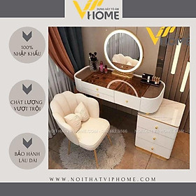 Mua Bàn trang điểm  bàn phấn kèm gương tích hợp đèn LED kèm nút cảm ứng thông minh và ngăn kéo để đồ tện lợi BTD-00091