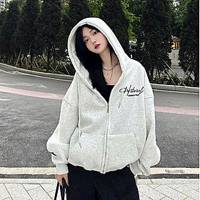 Áo Khoác Nỉ chạy viền cổ.logo thêu. form to cánh dơi, có 2 size L, XL mặc cặp được, thêu chữ thời trang