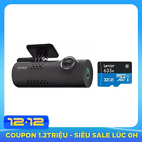 Combo Camera Hành Trình cho Ô tô Xiaomi 70mai Dash Cam Full HD 1080P , Bản 1S Midrive D06, Kèm thẻ nhớ 32GB A1 Lexar -Hàng chính hãng (New Model)
