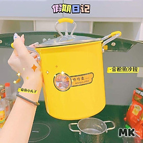 Mua Nồi chiên ngập dầu mini siêu tiết kiệm hình vịt vàng có chống dính phù hợp với các bếp ga  điện  từ (hàng loại 1 dày dặn