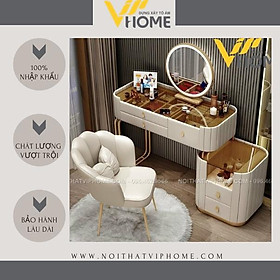 Mua Bàn trang điểm  bàn phấn kèm gương tích hợp đèn LED kèm nút cảm ứng thông minh và ngăn kéo để đồ tện lợi BTD-00031