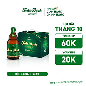 Bia Trúc Bạch IPA Craft - Hộp 6 chai 330ml