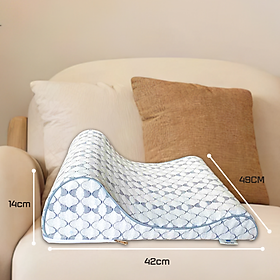 Gối chống thoái hóa đốt sống cổ chuyên dụng 2 đầu gối cao thấp HANAKO - hỗ trợ giảm thiểu đau mỏi vai gáy, cột sống