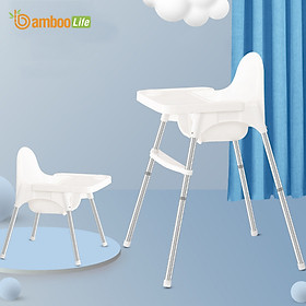 Ghế ăn dặm cho bé Bamboo Life cao cấp phù hợp với ăn dặm kiểu Nhật ăn dặm truyền thống sử dụng đa năng có nấc điều chỉnh độ cao gấp gọn mang theo đi chơi du lịch hàng chính hãng BL085