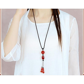 Vòng đeo cổ dây chuyền mã não tự nhiên VN10