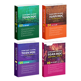 Sách Đánh Thức Tài Năng Toán Học 3, 4, 5, 6 ( Combo 4 Cuốn ) - Tổng hợp kiến thức toán học lớp 3 đến lớp 7, Hiệu sách Genbooks