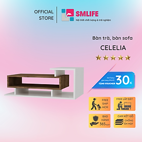 Bàn sofa bàn trà gỗ công nghiệp phòng khách SMLIFE Celelia