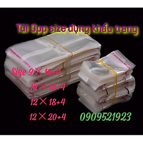 Mua 1kg túi opp dán miệng đựng khẩu trang