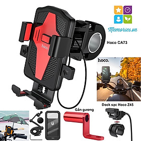 Mua Combo giá đỡ điện thoại Hoco CA73 / CA93 / CA58 + sạc Z45 - kẹp điện thoại gắn trên xe máy  mô tô  xe đạp
