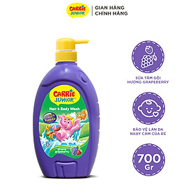 Sữa Tắm Gội cho bé Carrie Junior Hương Grapeberry 700g