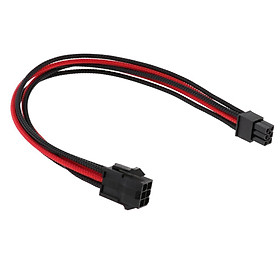6 Pin Male to 6-Pin Female PCI- Power Extension Cable -30cm  Red