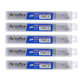 Bộ  5 Lưỡi dao rọc giấy Flexoffice FO-BL01