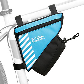 Túi tam giác treo khung xe đạp MTB với thiết kế chứa bình nước,bằng vải polyester bền bỉ, chống mài mòn và nhẹ-Màu xanh dương