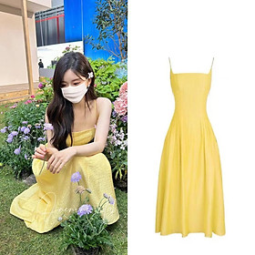 SHUANGYAN Tống Dật Triệu Lộ Tư cùng kiểu váy hở lưng thắt lưng kiểu Pháp