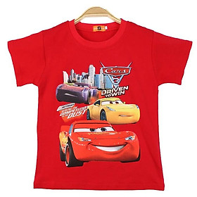 Áo thun trẻ em xe đua 2 3 màu, Có size người lớn, King Cotton