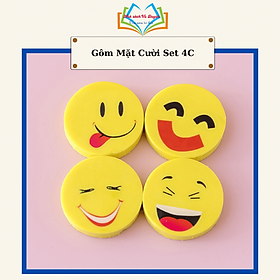 Combo 4 cục gôm tẩy hình mặt cười