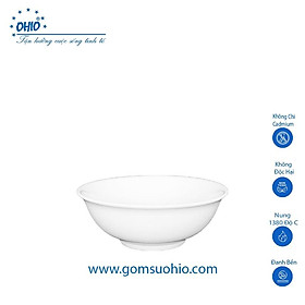 Tô LOE 18cm Sứ Trắng OHIO