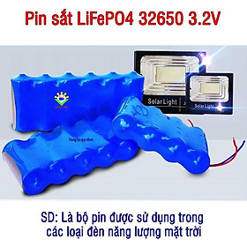 Pin sắt LiFePO4 32650 3.2V 5Ah - 10Ah - 15Ah - 20Ah - 25Ah - 30Ah kèm mạch bảo vệ cho đèn năng lượng mặt trời