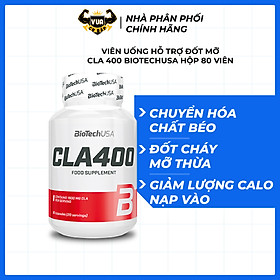 Viên Uống Hỗ Trợ Đốt Mỡ CLA 400 BiotechUSA Hộp 80 Viên