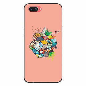 Ốp lưng in cho Oppo A3s Rubik Cube
