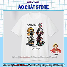 Áo thun Among Us Crewmate Slayer siêu đẹp | Áo Among Us skin Kimetsu no Yaiba KY22 | Áo Chất Store