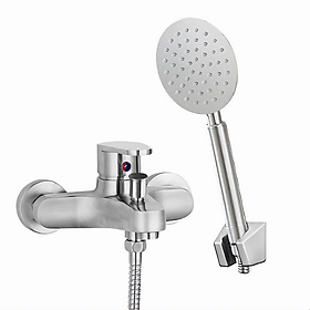 Củ sen nóng lạnh KG68 cao cấp gồm củ sen tắm, vòi sen, giá đỡ, dây sen 1m5, chất liệu inox304 - Hàng chính hãng - Củ Sen Tròn inox304