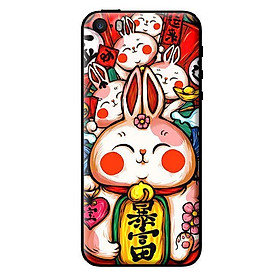 Ốp in cho iPhone 5 Thỏ Trắng Má Đỏ - Hàng chính hãng