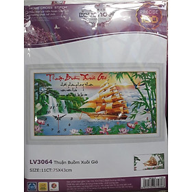Mua Tranh thêu chữ thập thuận buồm xuôi gió LV3064 - 75 x 43 cm - chưa thêu