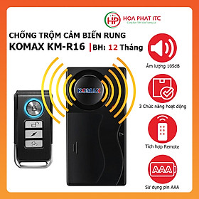 Báo trộm cảm biến rung kèm remote Komax KM-R16 - Hàng chính hãng