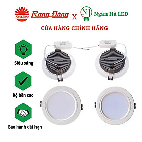 Mua Đèn LED âm trần downlight Rạng Đông khoét trần Viền Bạc  Viền Vàng Dòng AT10L 90/7W - Bạc