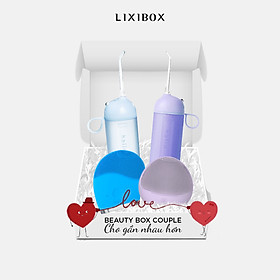 Beauty Box Couple - Cho Gần Nhau Hơn ( Combo 2 Máy Tăm Nước Ultraclean Blue và Periwinkle, 2 Máy Rửa mặt Halio Purple và Blue)