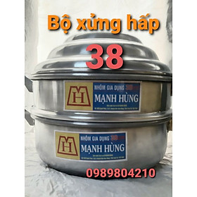 Mua (Video SP)Bộ xửng hấp nhôm Mạnh Hùng 2 tầng size 38  bộ xửng hấp  Xửng hấp bánh rau củ  quả  ngô ..cam kết Chính Hãng