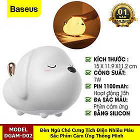 Mua Đèn Ngủ Hình Thú Dễ Thương Cute Series Silicone Night Light Với Dung Lượng Pin 1100mah  Cảm Biến Sáng - Hàng Chính Hãng Baseus