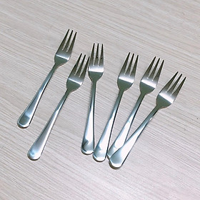 Mua Nĩa Trái cây Inox cao cấp SUS430 không gỉ - Hiệu ST dài 14cm - Thép không gỉ sáng bóng