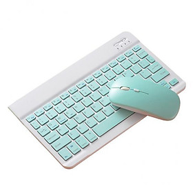 2x2.4GHz Bluetooth Keyboard Mouse Comb Set for   10 Inch Blue