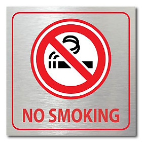 Bảng cấm hút thuốc, khu vực hút thuốc, no smoking, khu vực có cắm sạc điện thoại, bảng cấm lửa nhiều mẫu in UV trực tiếp