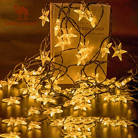 CAMEL CROWN Đèn LED Năng Lượng Mặt Trời 9M Bóng Đèn Chống Nước Ngoài Trời Đèn Trang Trí Sân Vườn Bóng Đèn LED Ngoài Trời Đèn Dây Đám Cưới Đèn Giáng Sinh Năng Lượng Mặt Trời Quả Cầu Pha Lê Chống Nước - Star