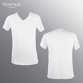 Áo thun nam ngắn tay cổ tim cotton thoáng mát FREEMAN TSF315
